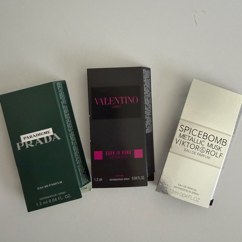 Designer Cologne Sample Bundle for Men Gucci Prada Valentino Dolce&Gabbana - Picture 2 of 3